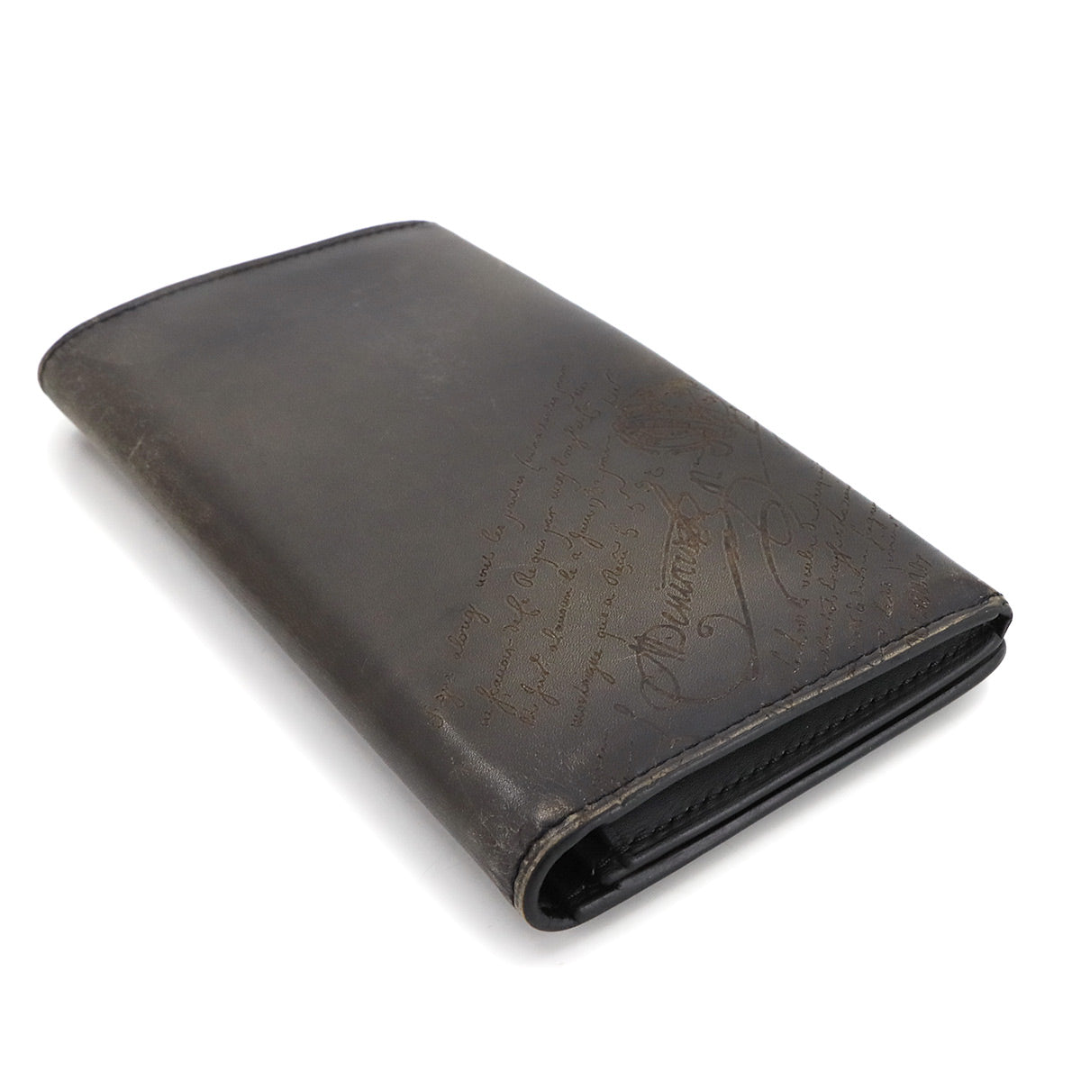 Calligraphy Espas Yen Scritto Long Wallet Leather Brown