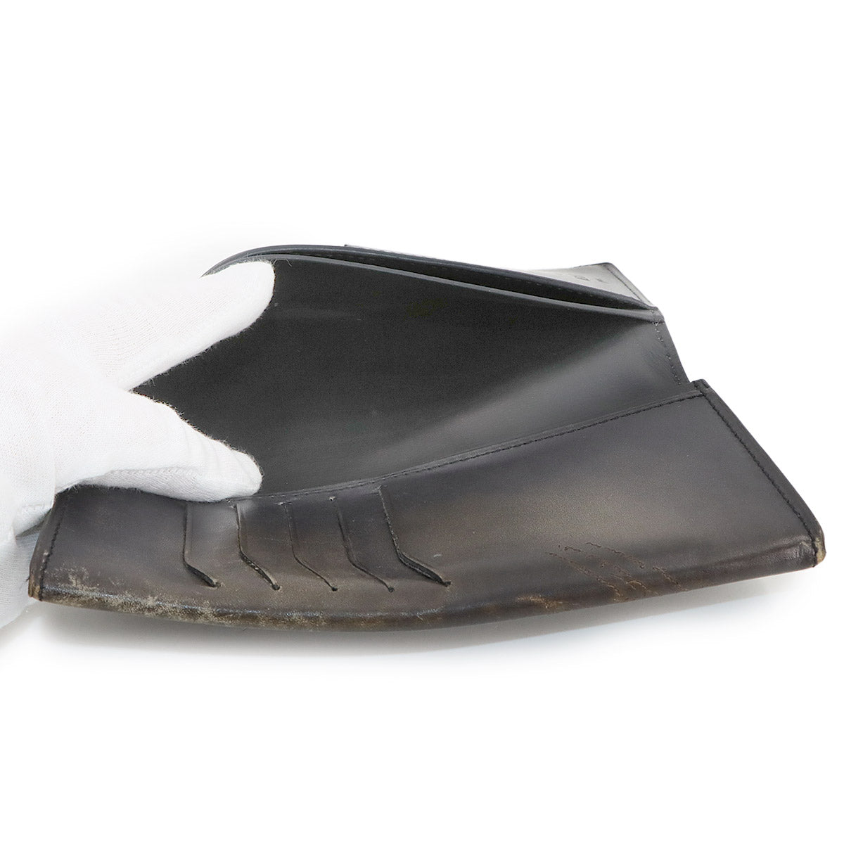 Calligraphy Espas Yen Scritto Long Wallet Leather Brown