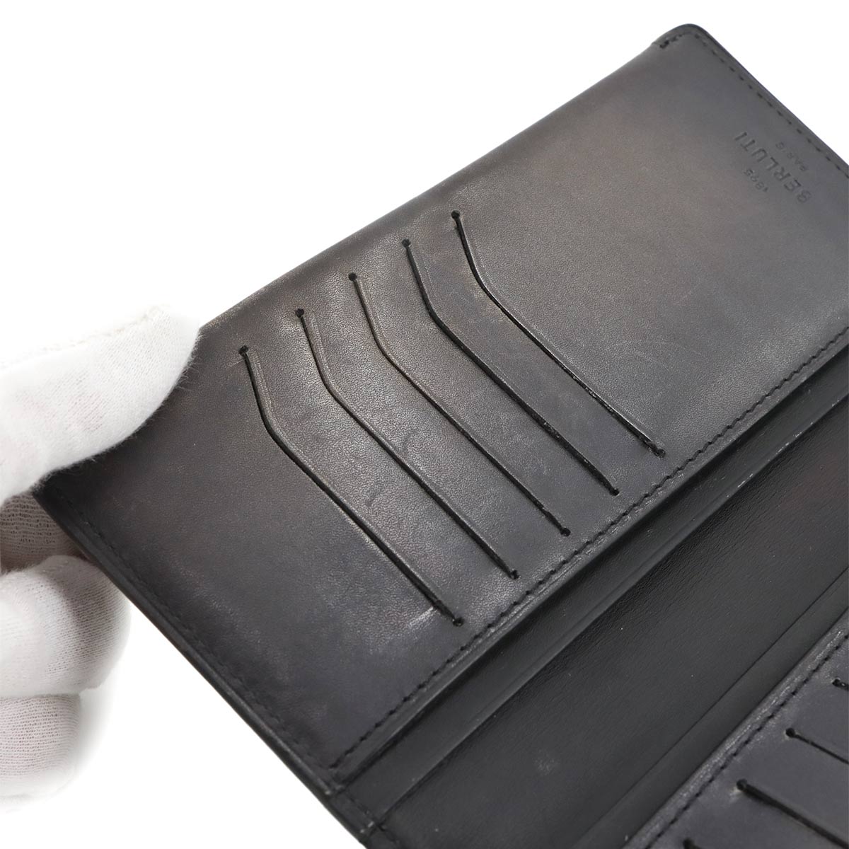 Calligraphy Espas Yen Scritto Long Wallet Leather Brown