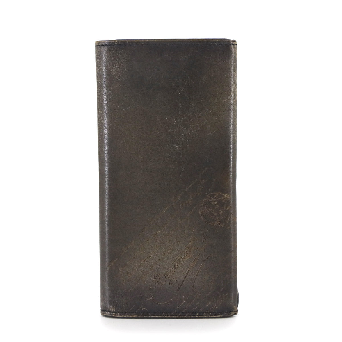 Calligraphy Espas Yen Scritto Long Wallet Leather Brown