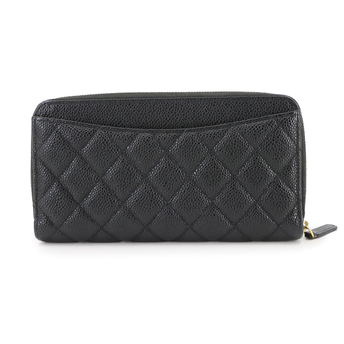 Matelasse Classic Long Zipped Wallet Leather Black AP0242