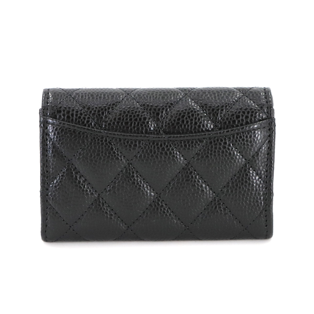 Matelasse Card Case Leather Black AP0214 Accessory