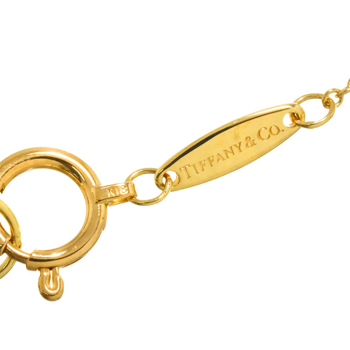 TIFFANY Co. By The Yard Diamond 0.18ct G/VVS1/3EX Necklace 18K YG 750