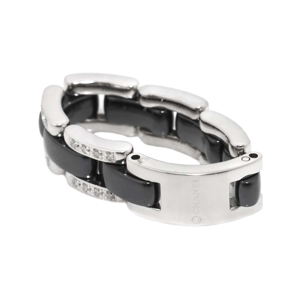 ULTRA MM Diamond Ring Ceramic 18K WG 750 Size55 7.25(US)