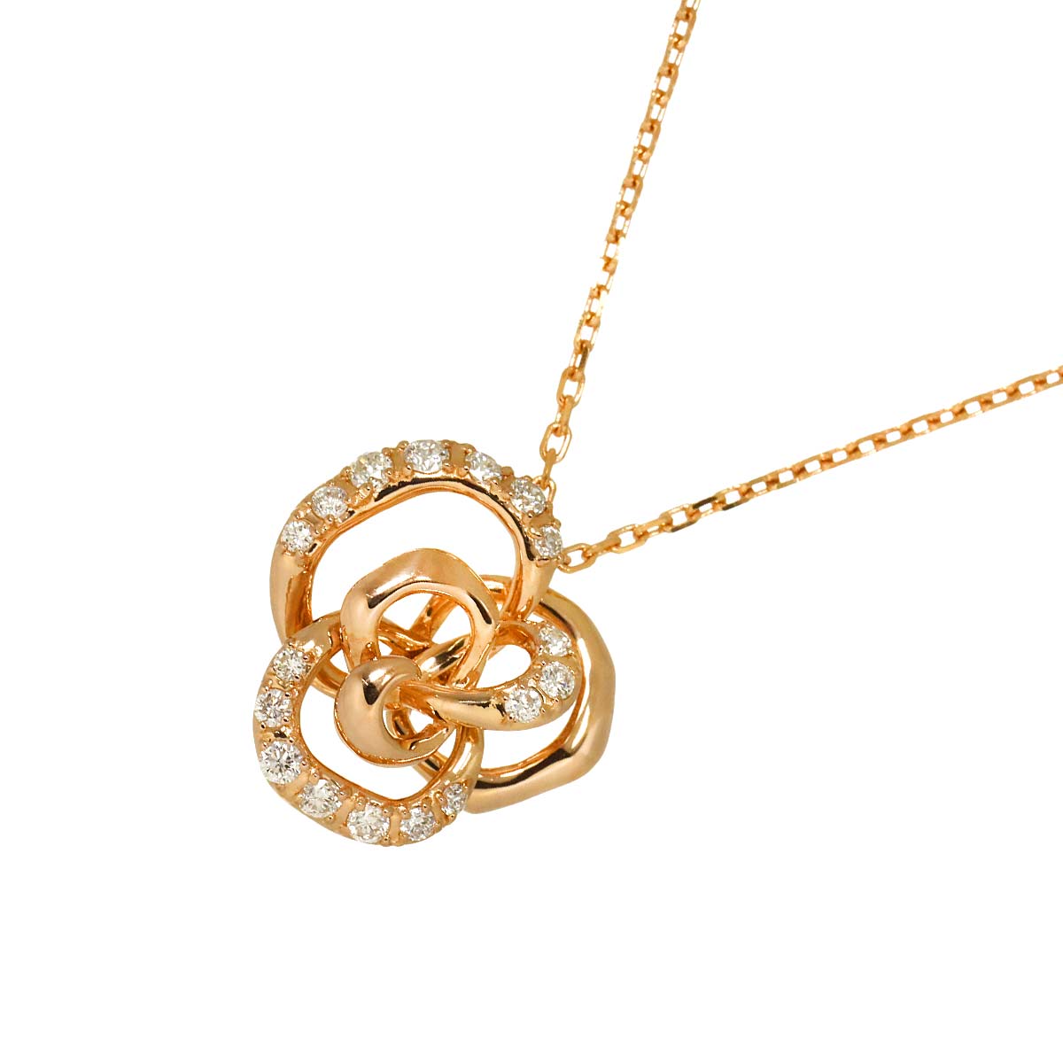 Diamond 0.25ct Necklace 18K PG 750