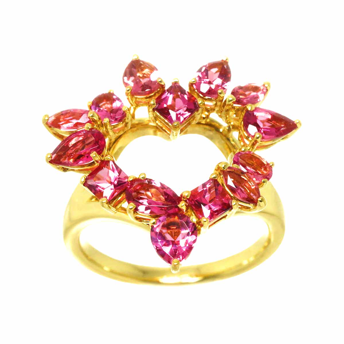 Tourmaline 2.11ct Ring 18K YG 750 size4.75-5(US)