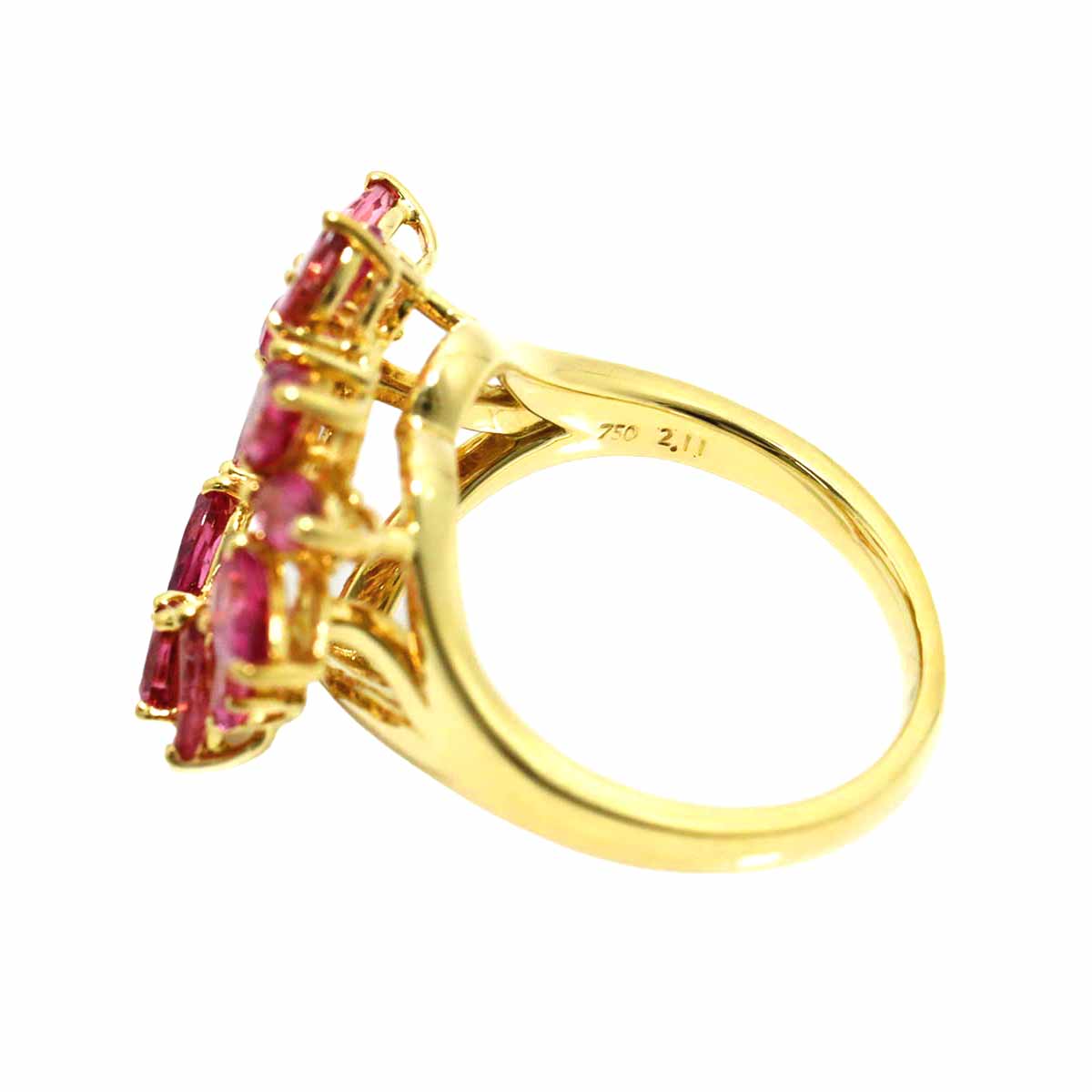 Tourmaline 2.11ct Ring 18K YG 750 size4.75-5(US)