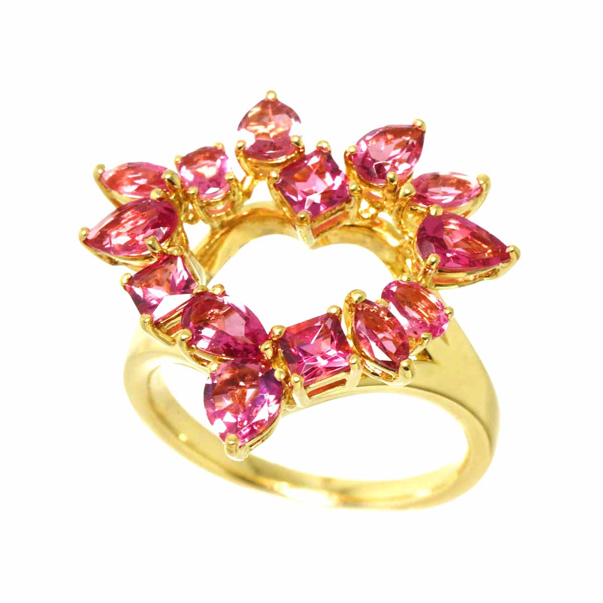 Tourmaline 2.11ct Ring 18K YG 750 size4.75-5(US)