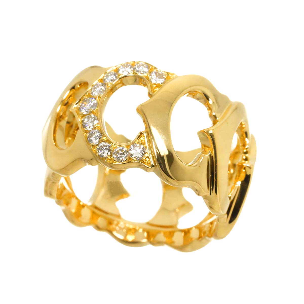 C de Diamond Ring 18K YG 750 size51 5.5-5.75(US) 90293381
