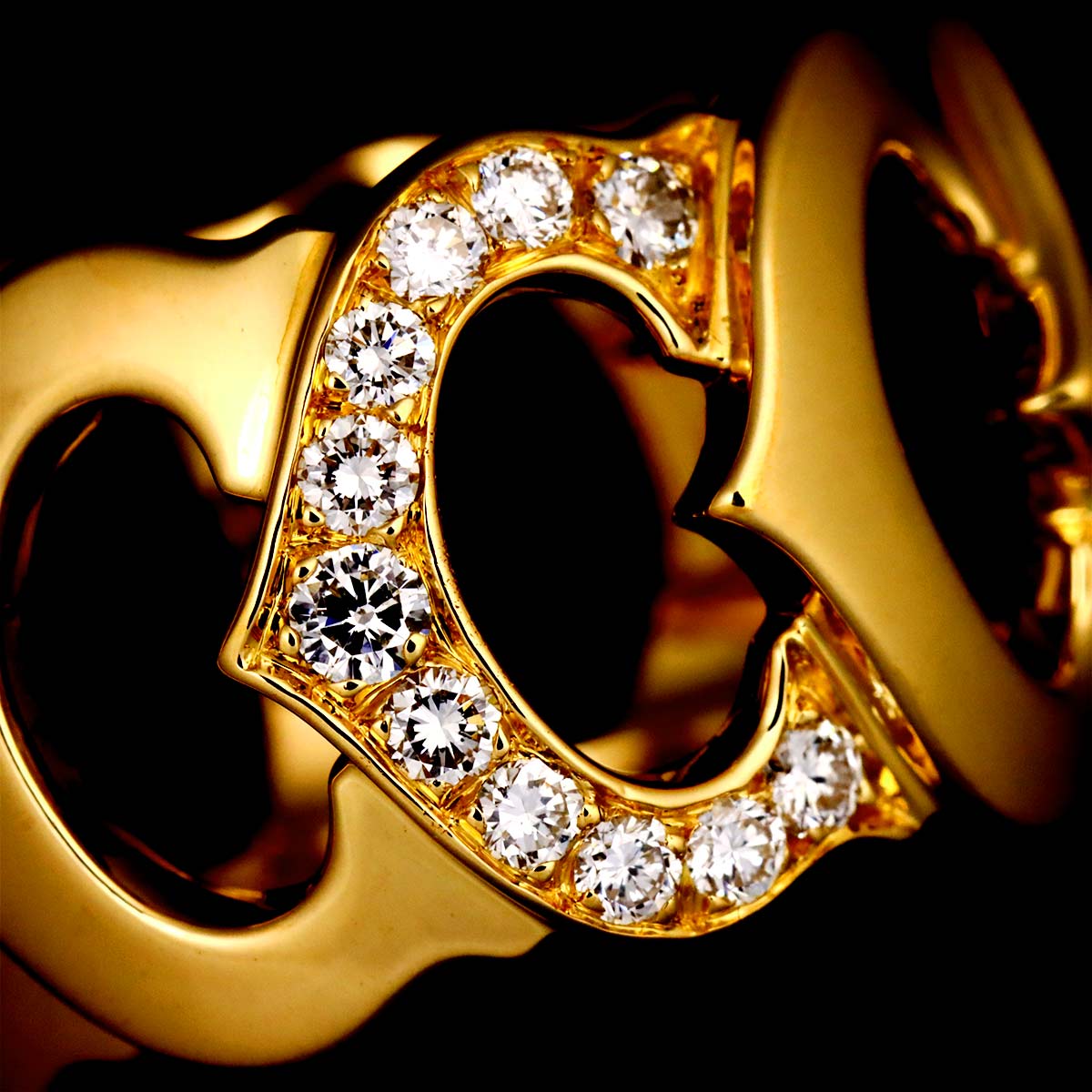 C de Diamond Ring 18K YG 750 size51 5.5-5.75(US) 90293381