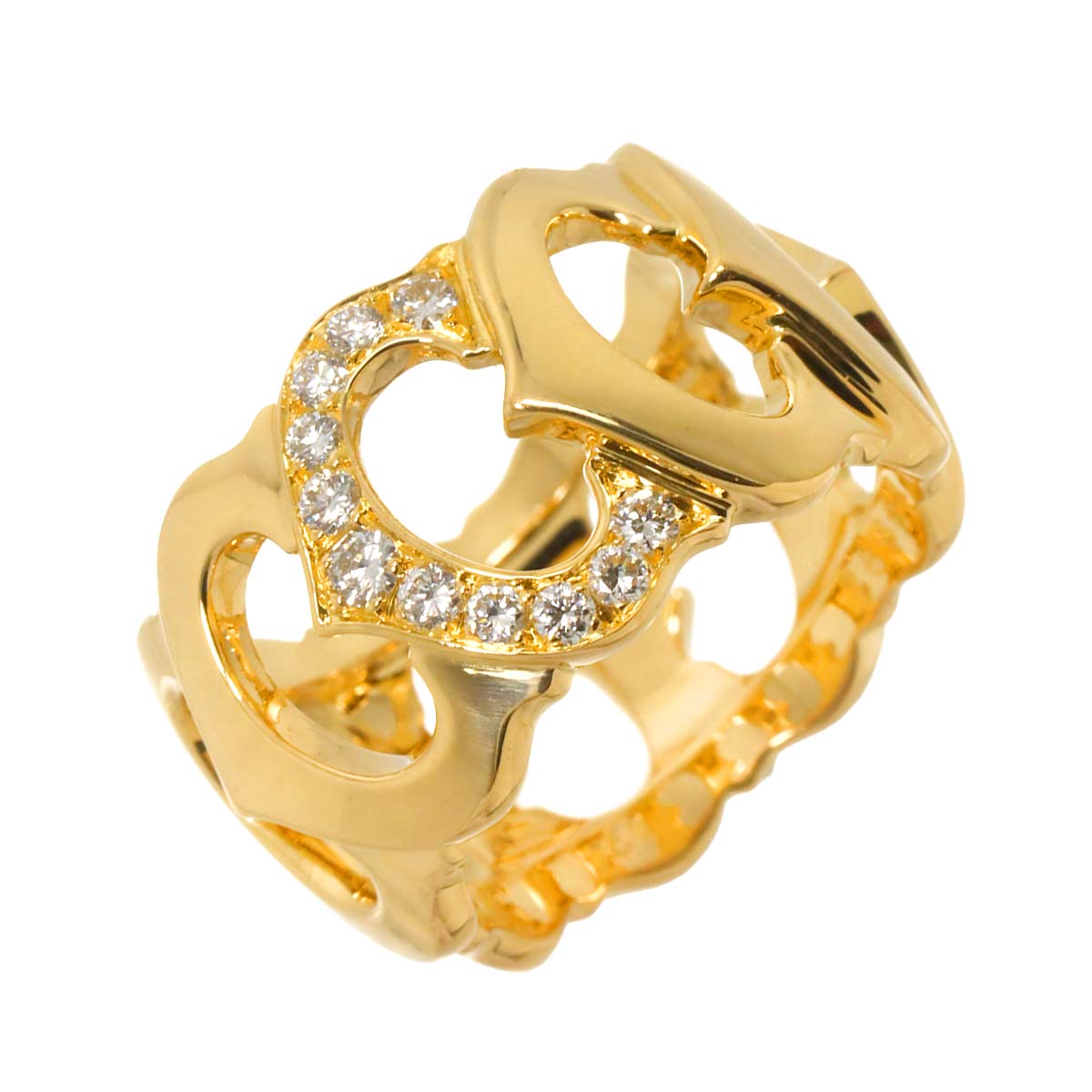 C de Diamond Ring 18K YG 750 size51 5.5-5.75(US) 90293381