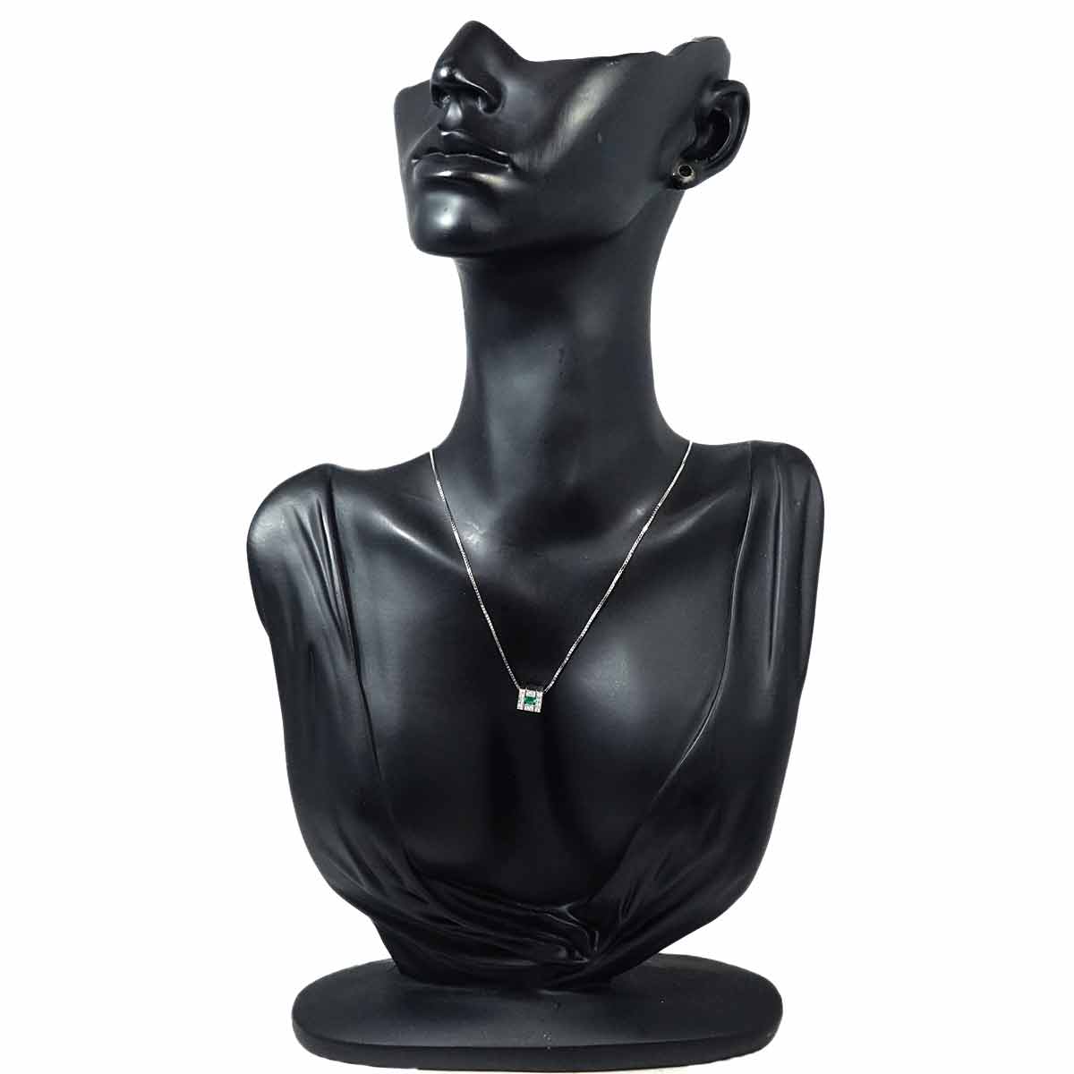 Belle Epoque Emerald Diamond Necklace 18K WG 750