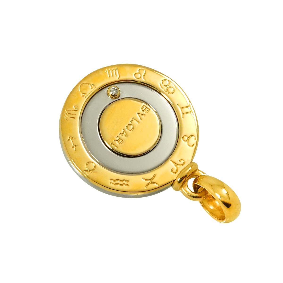 Constellation Diamond Pendant 18K Yelow Gold 750 SS STEEL