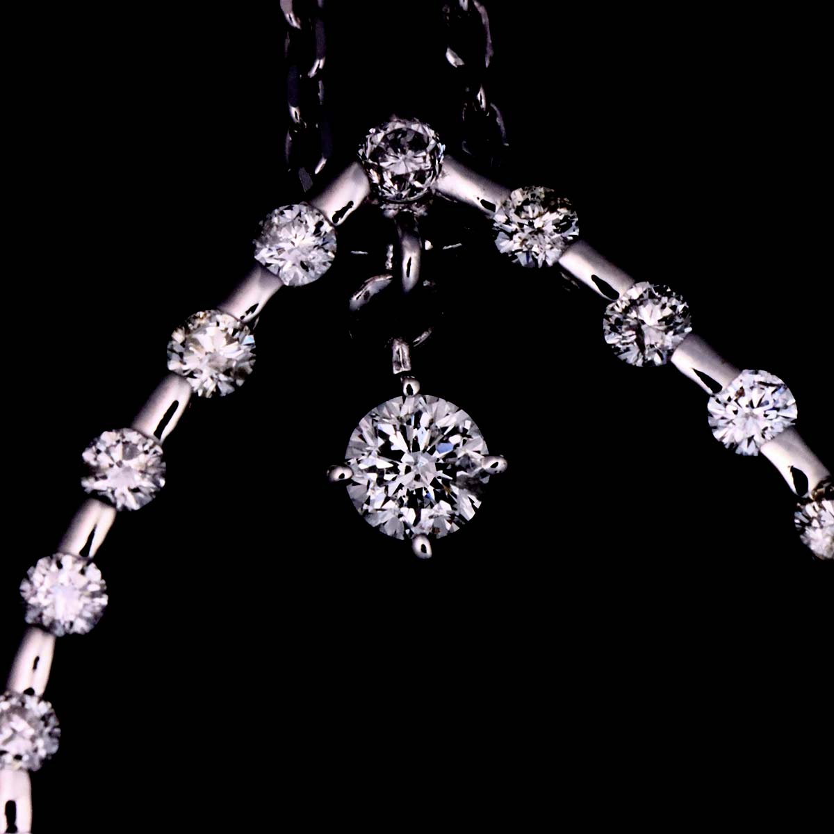 Diamond 0.37ct Necklace 18K WG 750