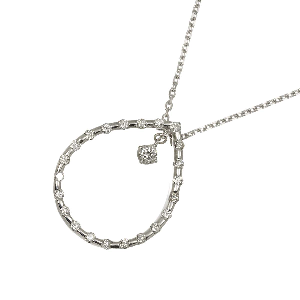 Diamond 0.37ct Necklace 18K WG 750