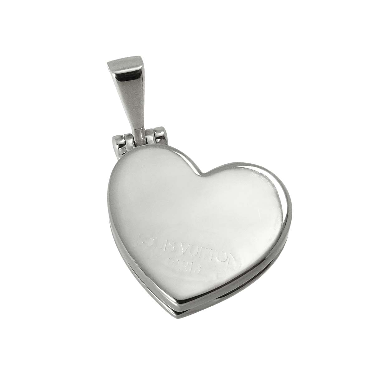 Pendentif Heart Locket Charm Pendant Top 18K WG 750