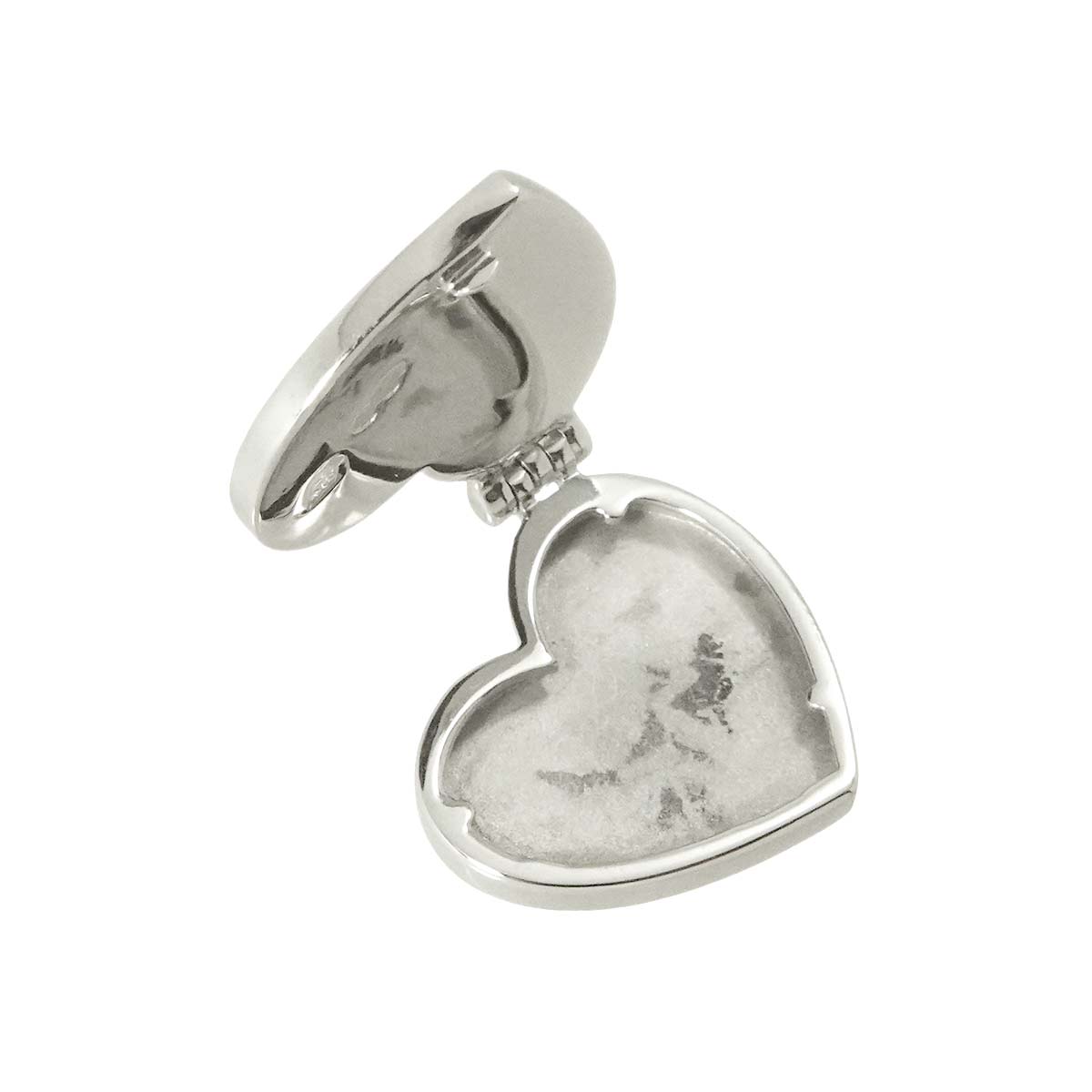 Pendentif Heart Locket Charm Pendant Top 18K WG 750