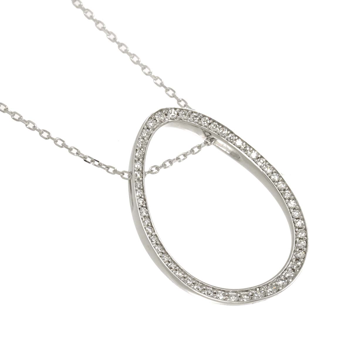 Diamond 0.50ct Necklace 18K WG 750