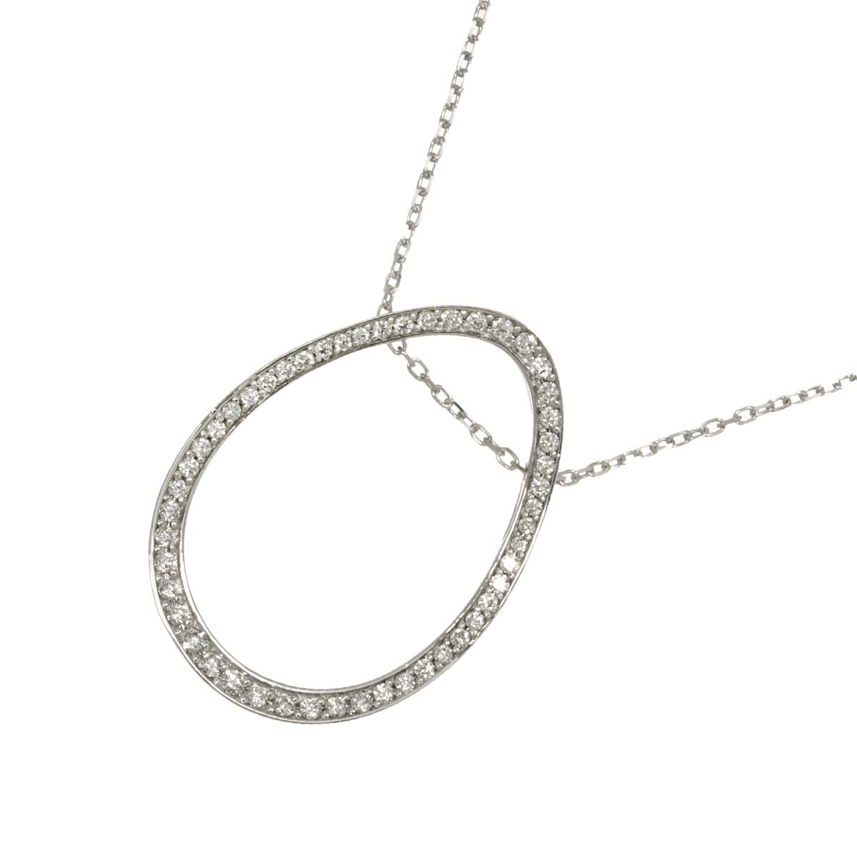 Diamond 0.50ct Necklace 18K WG 750