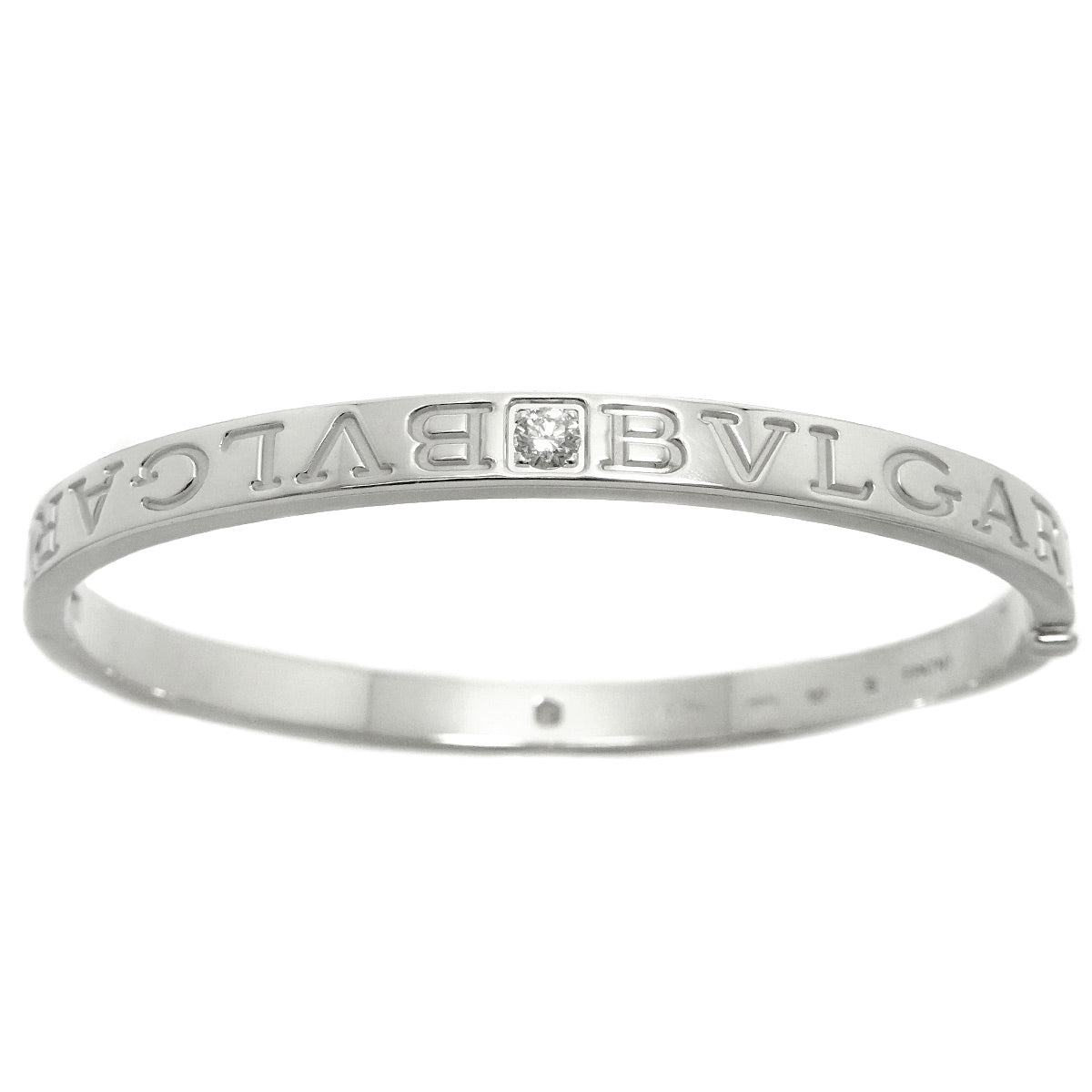 Double Logo Diamond Bracelet 18K WG 750 size S