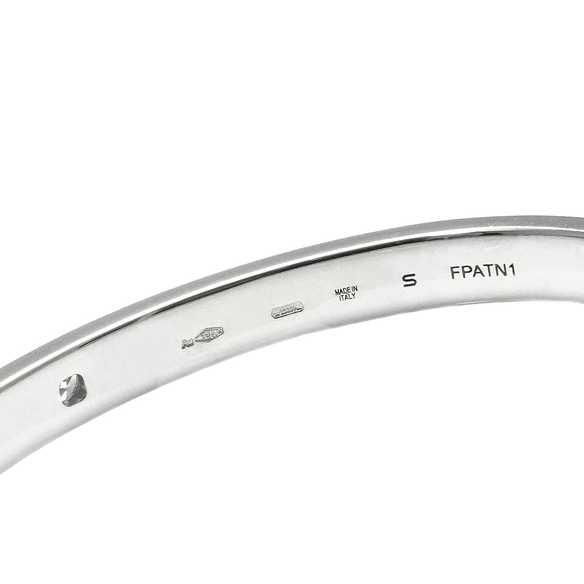 Double Logo Diamond Bracelet 18K WG 750 size S