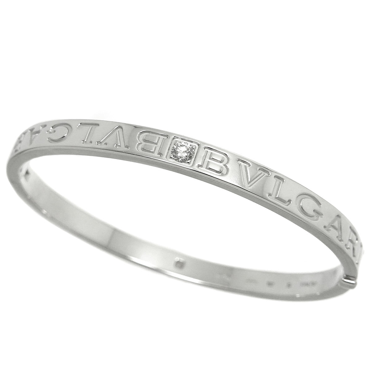 Double Logo Diamond Bracelet 18K WG 750 size S