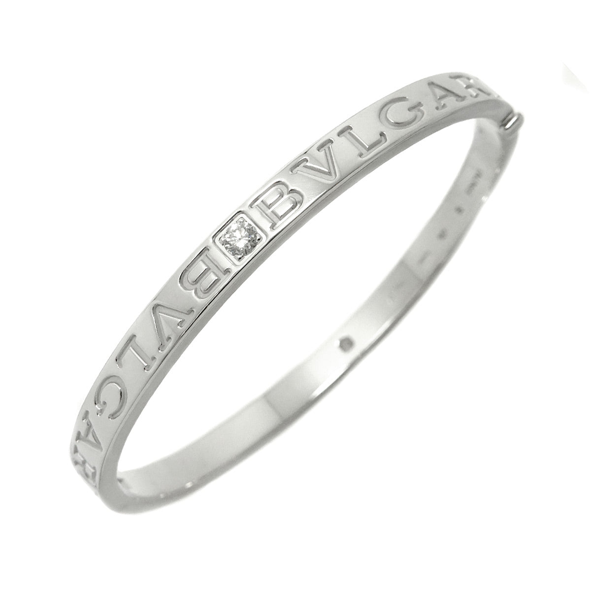 Double Logo Diamond Bracelet 18K WG 750 size S