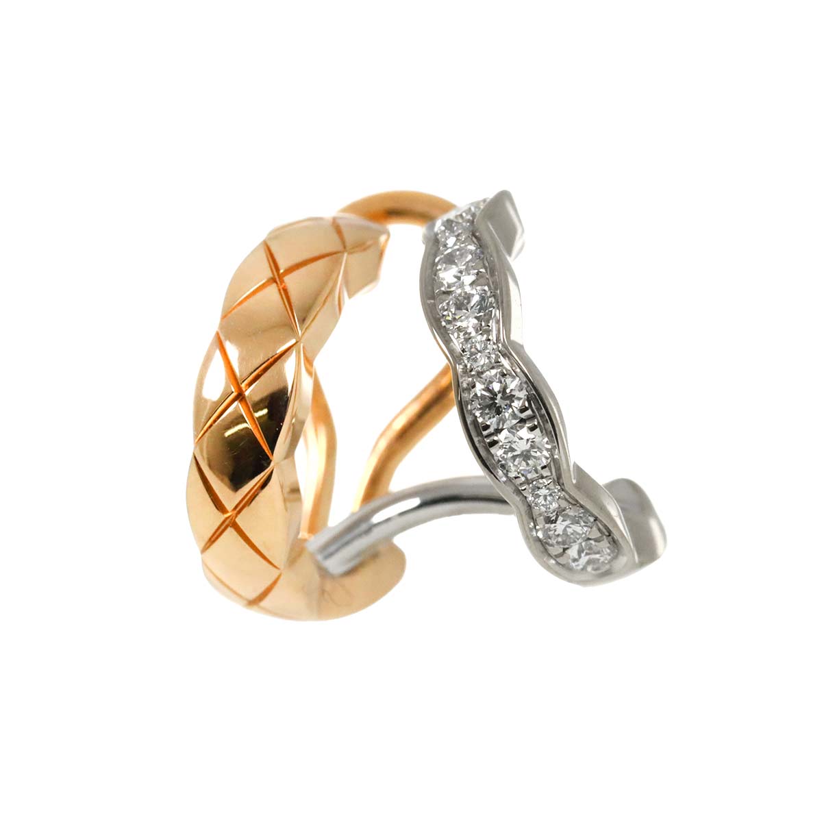 Coco Crush Diamond Earring Clip on 18K WG 750 One Piece only
