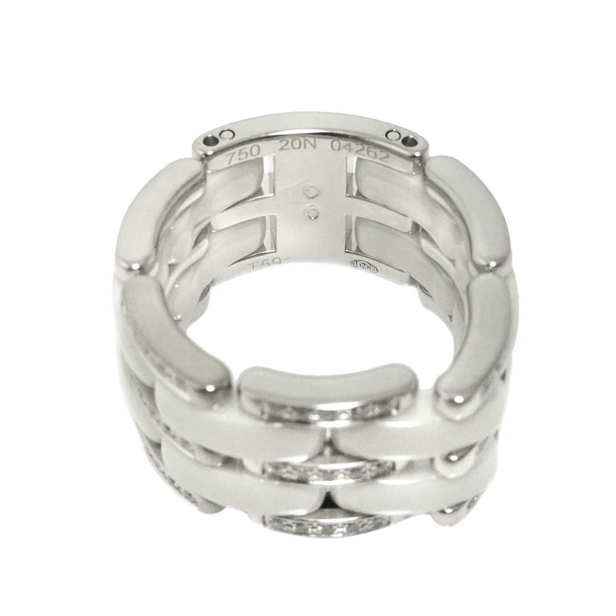 ULTRA Diamond LM Ring White Ceramic 18K WG 750 Size59 8.25(US)