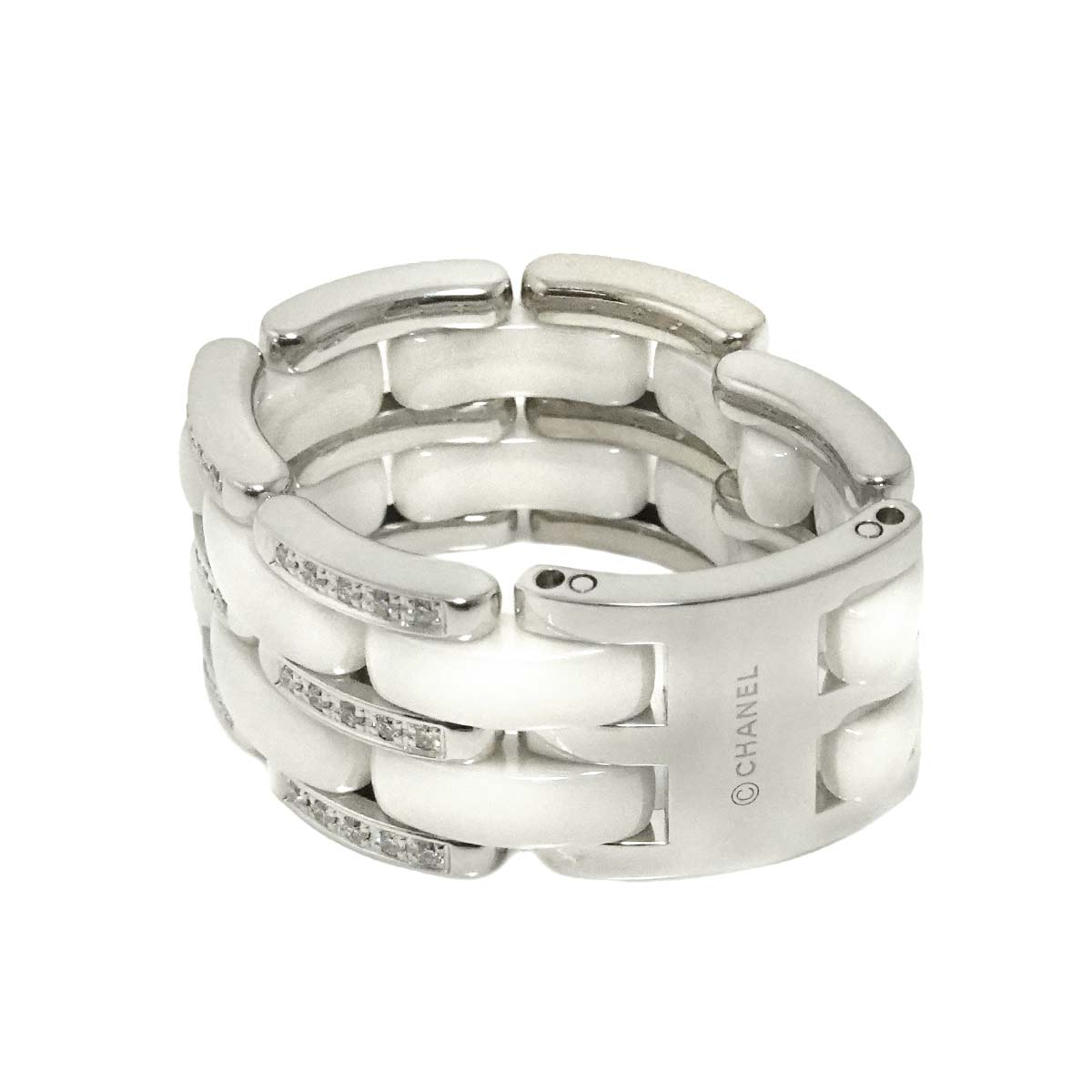 ULTRA Diamond LM Ring White Ceramic 18K WG 750 Size59 8.25(US)