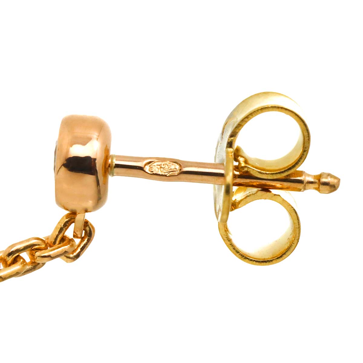 Monogram Idylle Diamond Earrings Pierced 18K YG PG 750