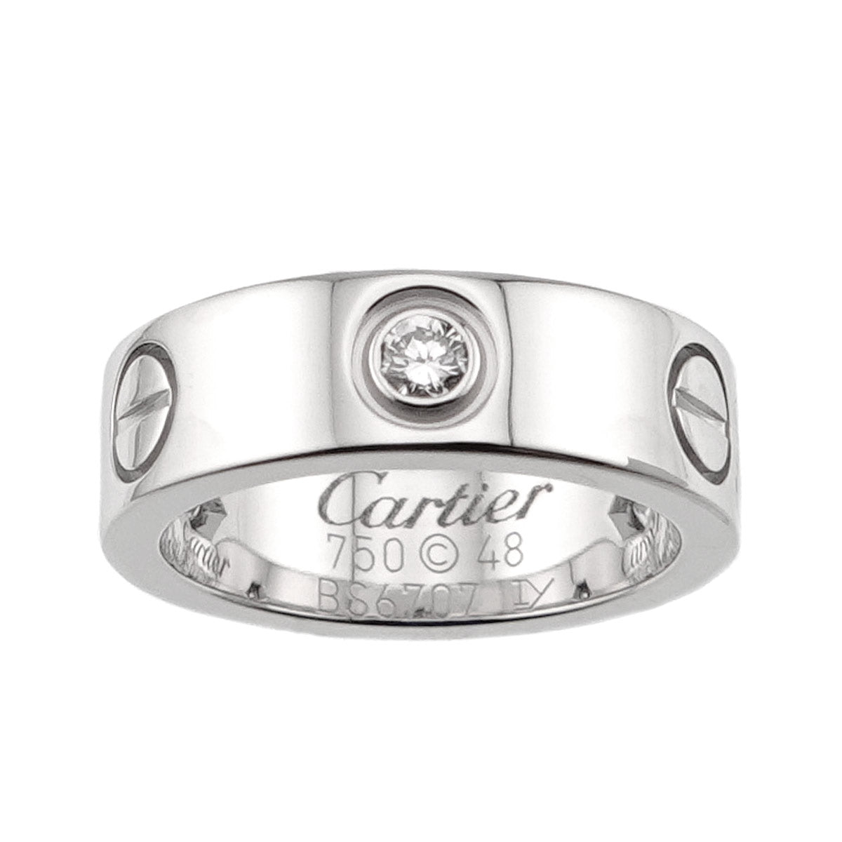 Love Ring Diamond 3P 18K White Gold 750 size48 4-4.5(US)