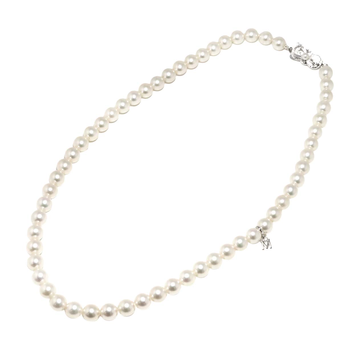 Akoya Pearl 7.4-6.9mmm Necklace SV Silver
