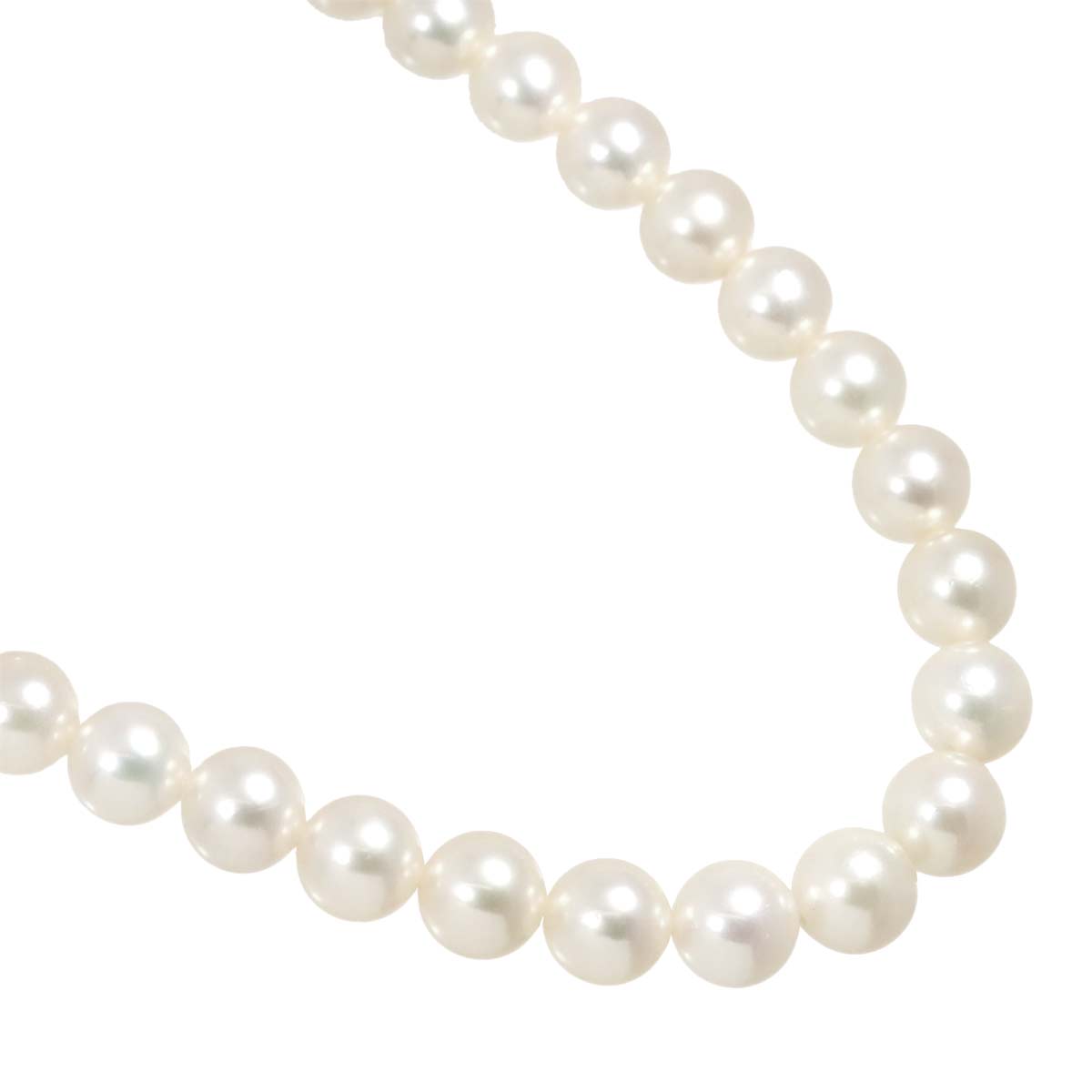 Akoya Pearl 7.4-6.9mmm Necklace SV Silver