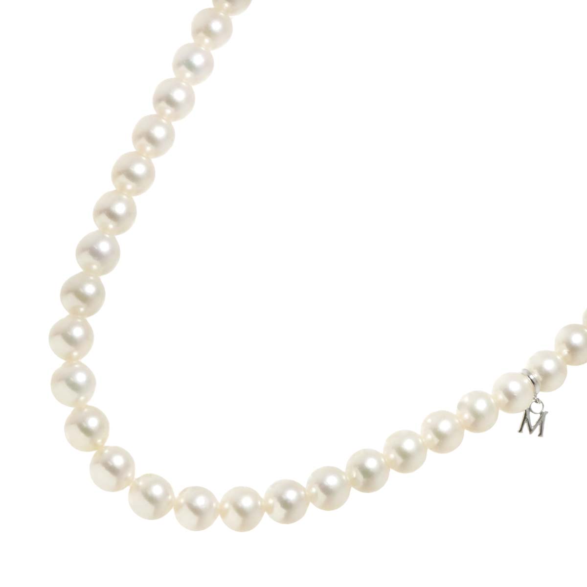 Akoya Pearl 7.4-6.9mmm Necklace SV Silver