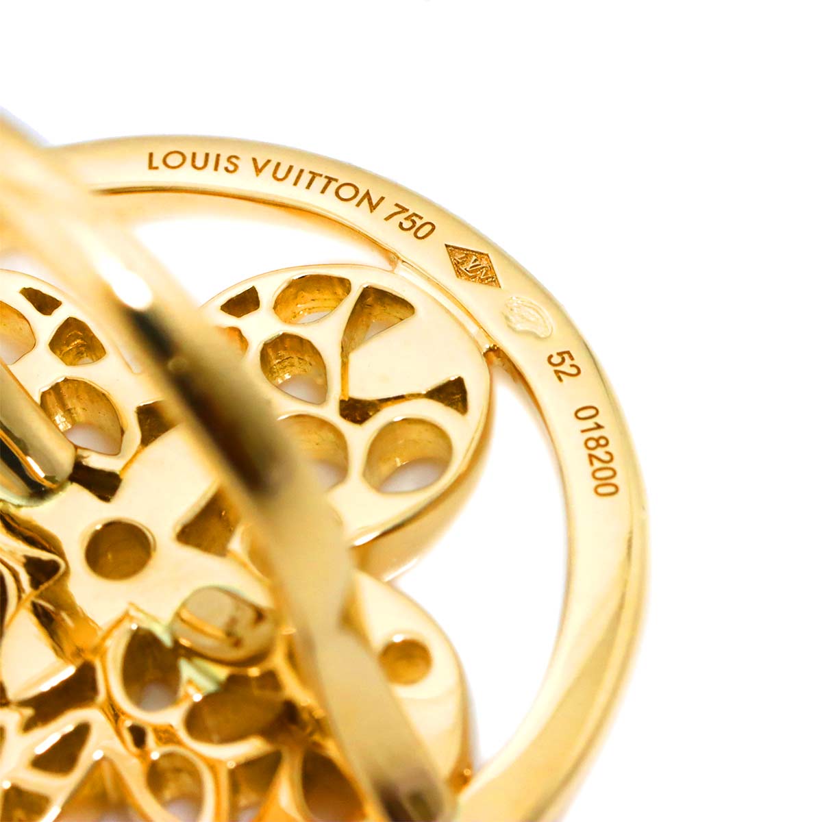 LOUIS VUITTON PandanTiff Ring 18K YG 750 size52 6(US)