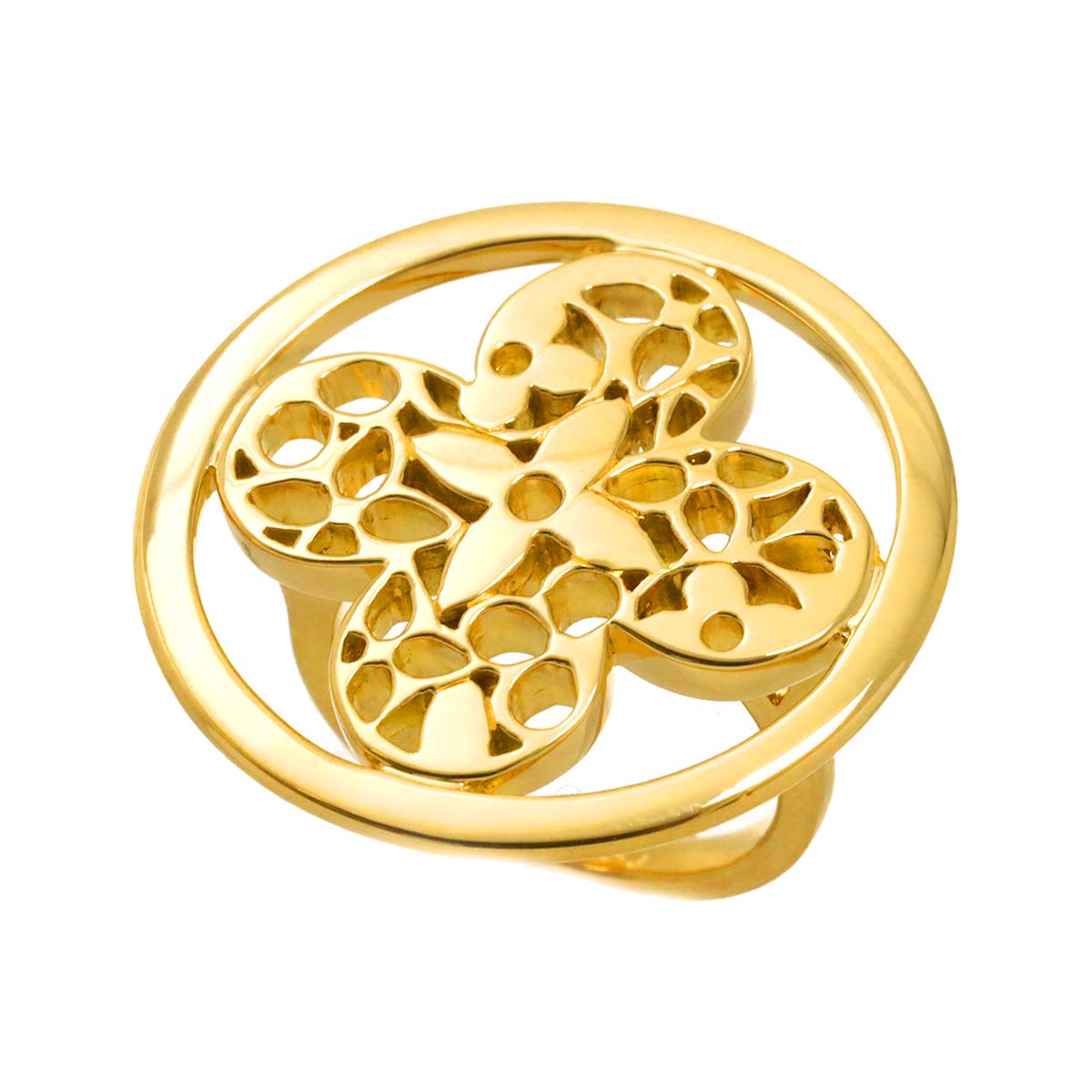 LOUIS VUITTON PandanTiff Ring 18K YG 750 size52 6(US)
