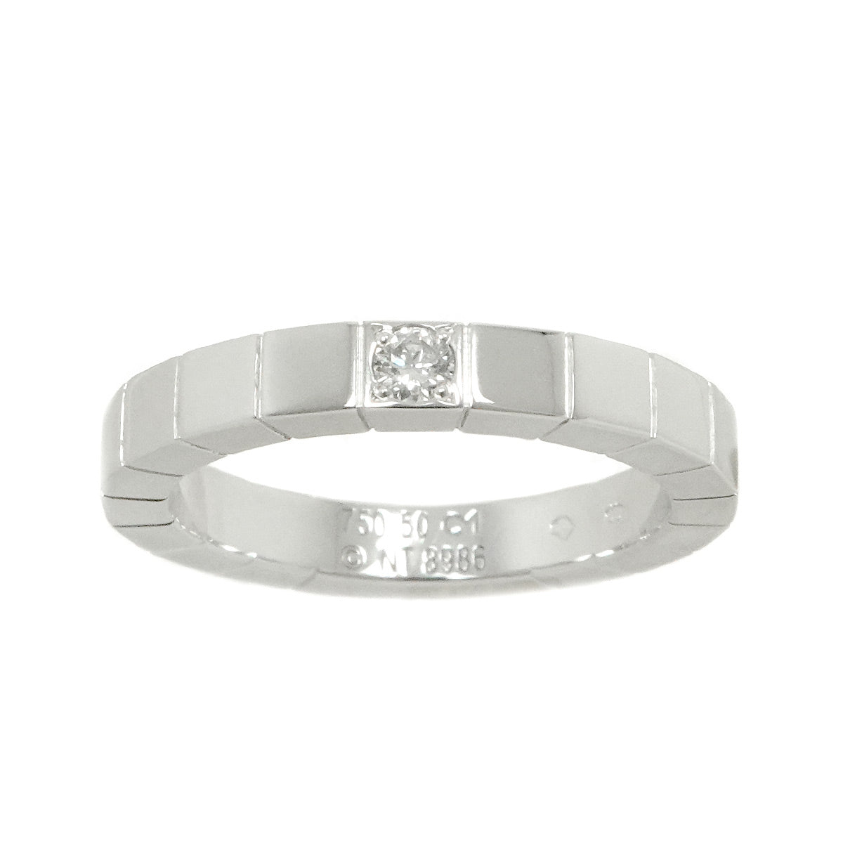 Lanieres Diamond Ring 18K WG 750 size50 5.25(US)