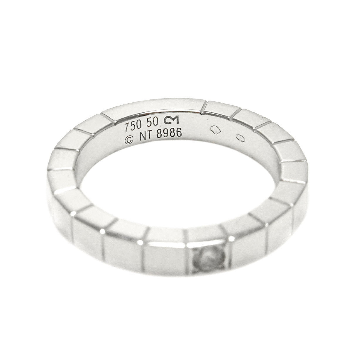 Lanieres Diamond Ring 18K WG 750 size50 5.25(US)