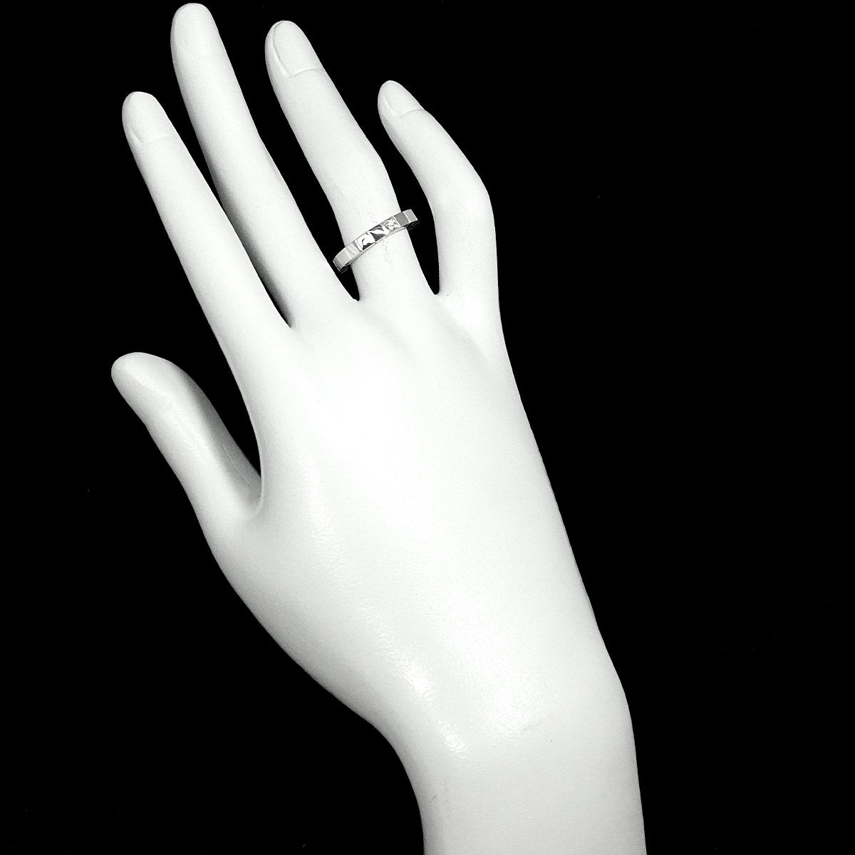 Lanieres Diamond Ring 18K WG 750 size50 5.25(US)