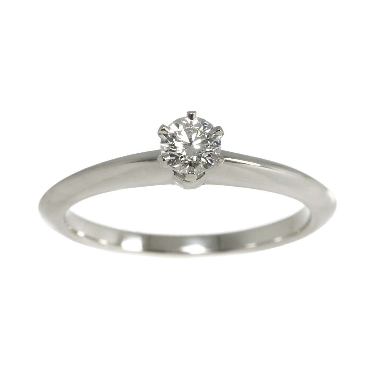 Solitaire Diamond 0.24ct E/IF Ring Pt Size5.75-6(US)