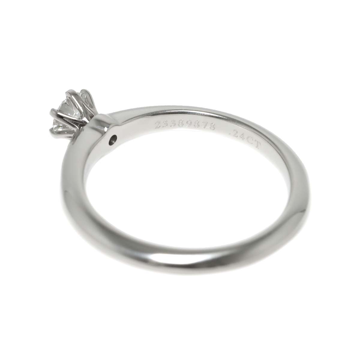 Solitaire Diamond 0.24ct E/IF Ring Pt Size5.75-6(US)