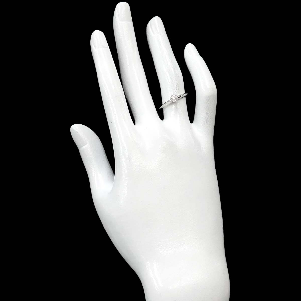 Solitaire Diamond 0.24ct E/IF Ring Pt Size5.75-6(US)