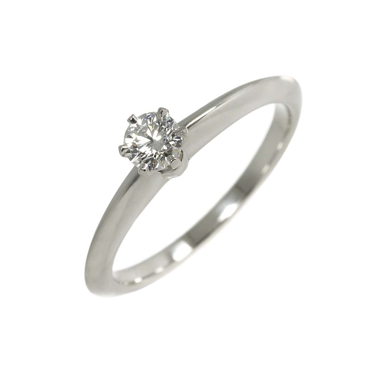 Solitaire Diamond 0.24ct E/IF Ring Pt Size5.75-6(US)