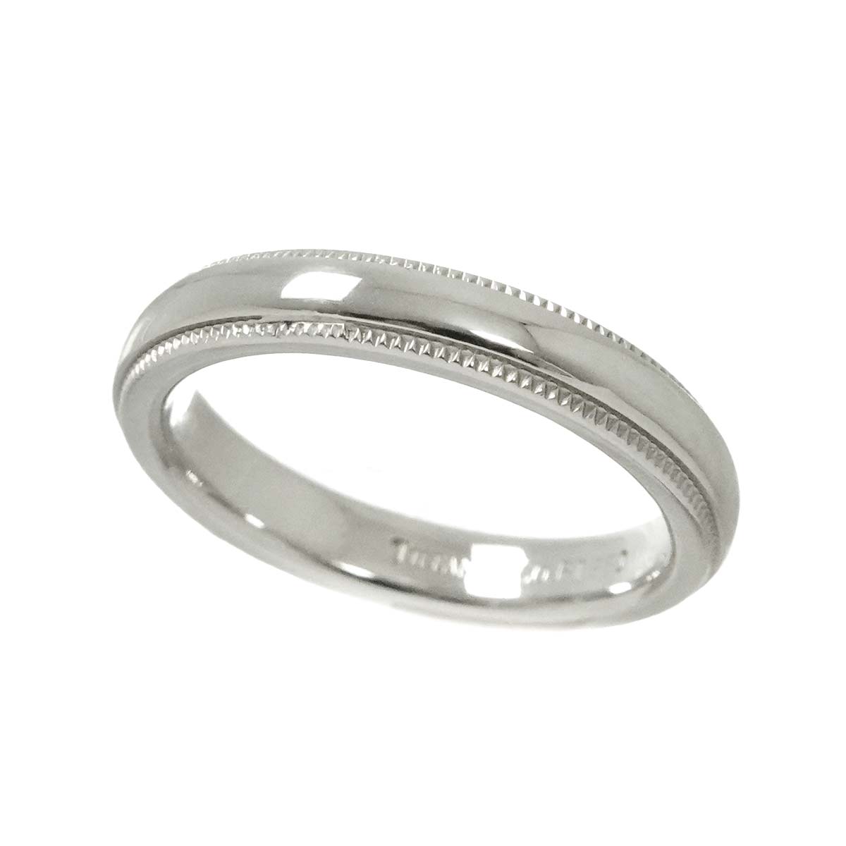 Milgrain Band Ring Pt Platinum Size3.25(US)