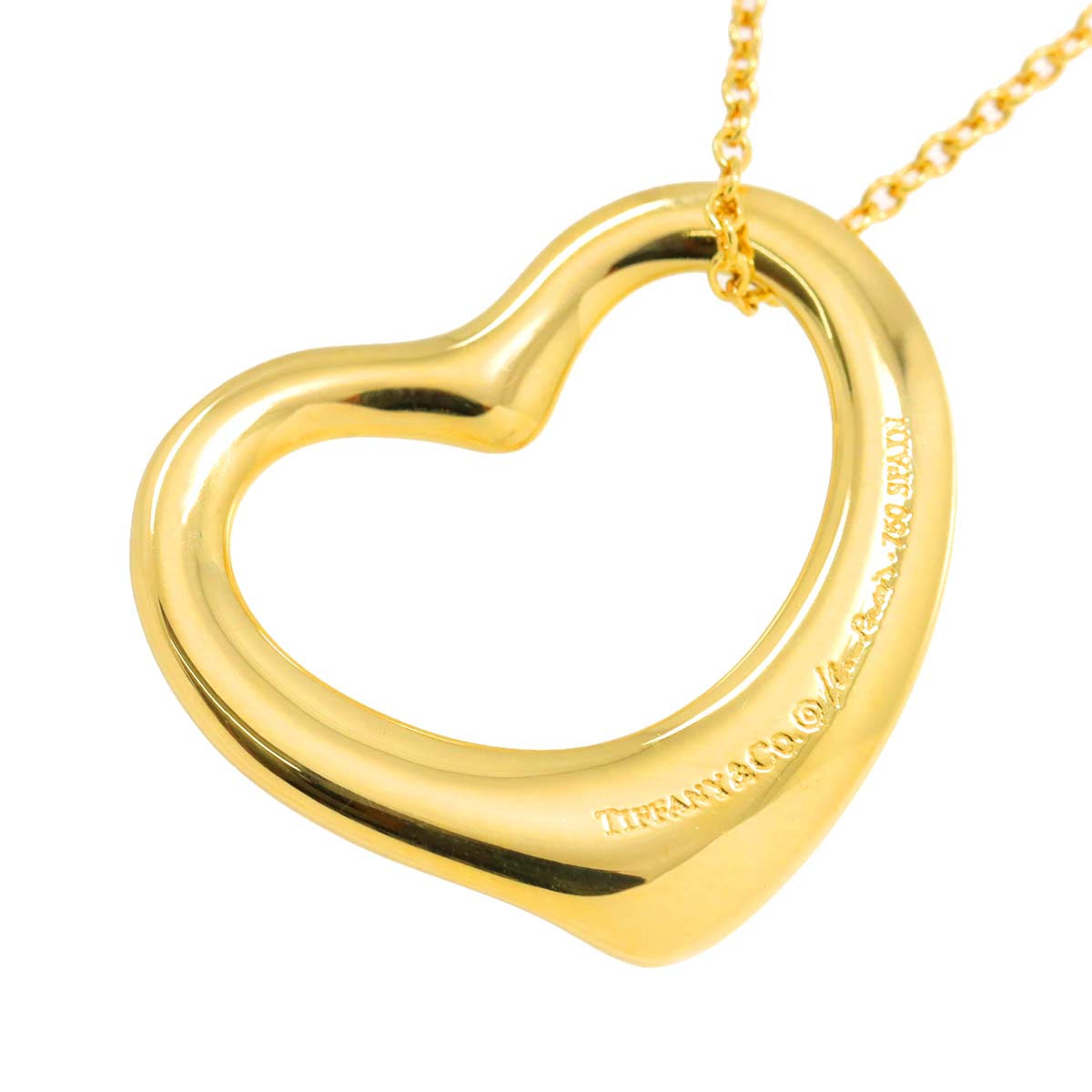 Open Heart Necklace 18K Yellow Gold 750