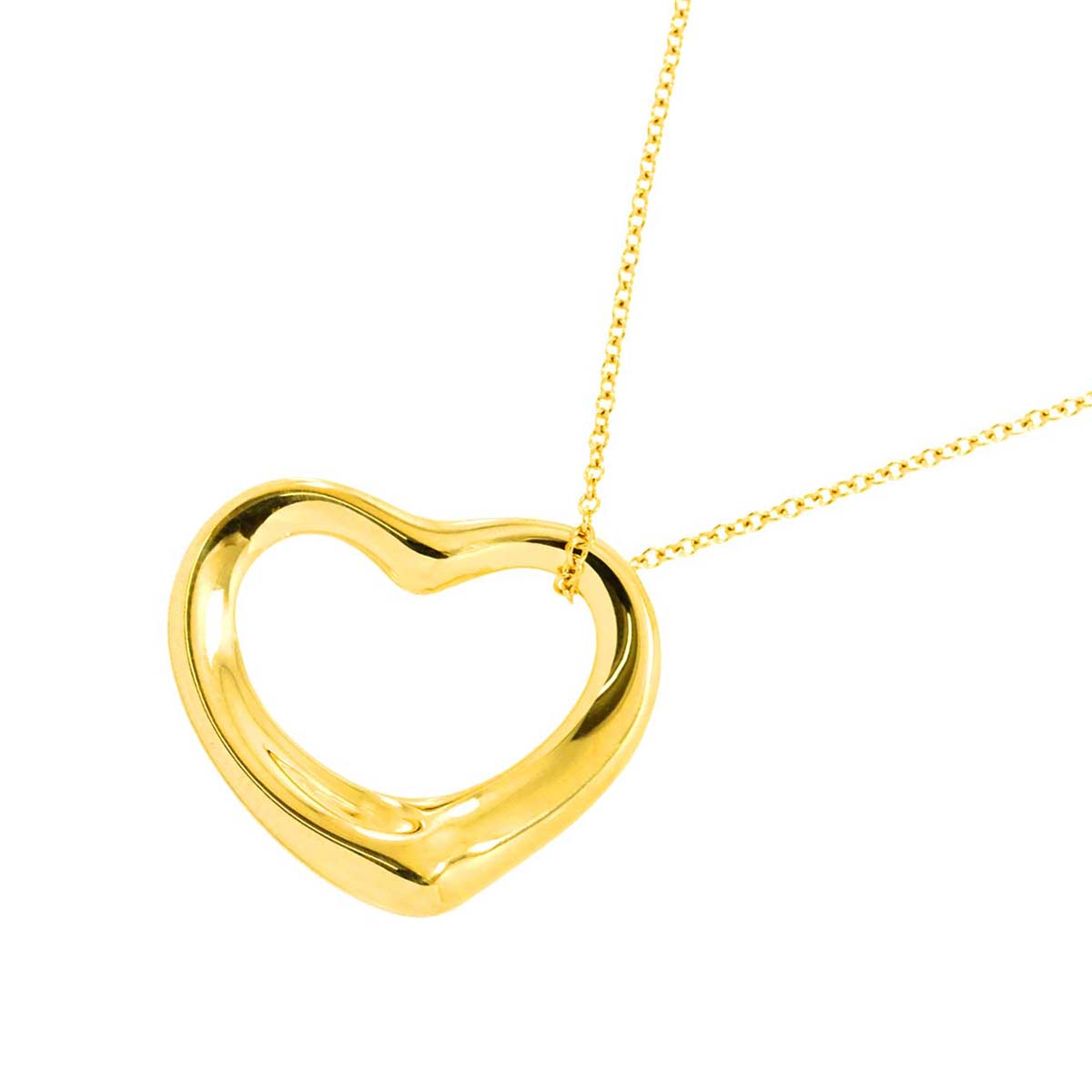 Open Heart Necklace 18K Yellow Gold 750