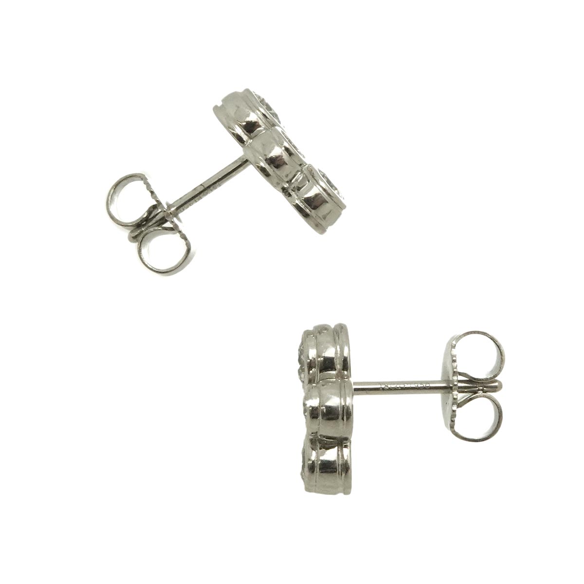 Bubble Diamond Earrings Pierced Pt