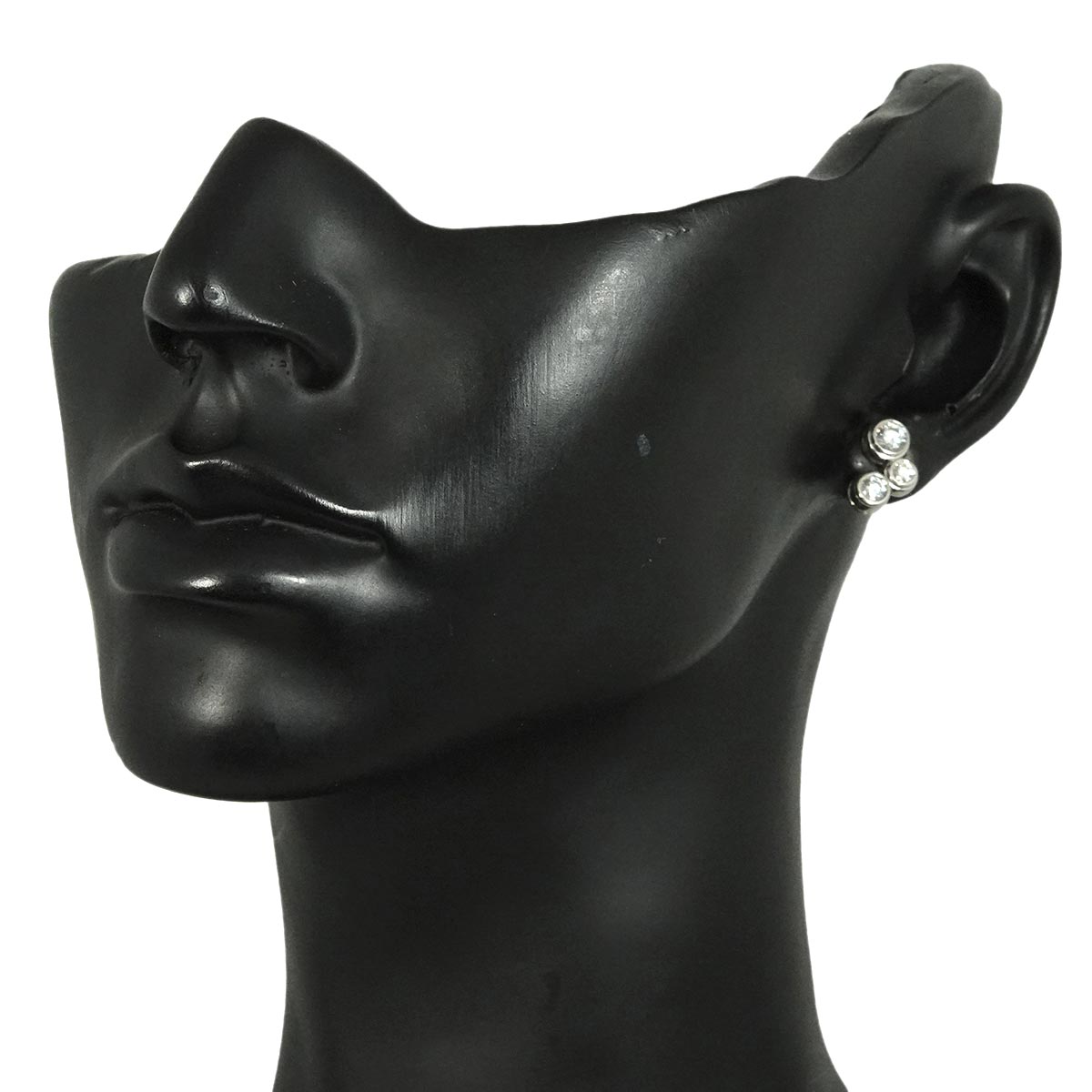 Bubble Diamond Earrings Pierced Pt