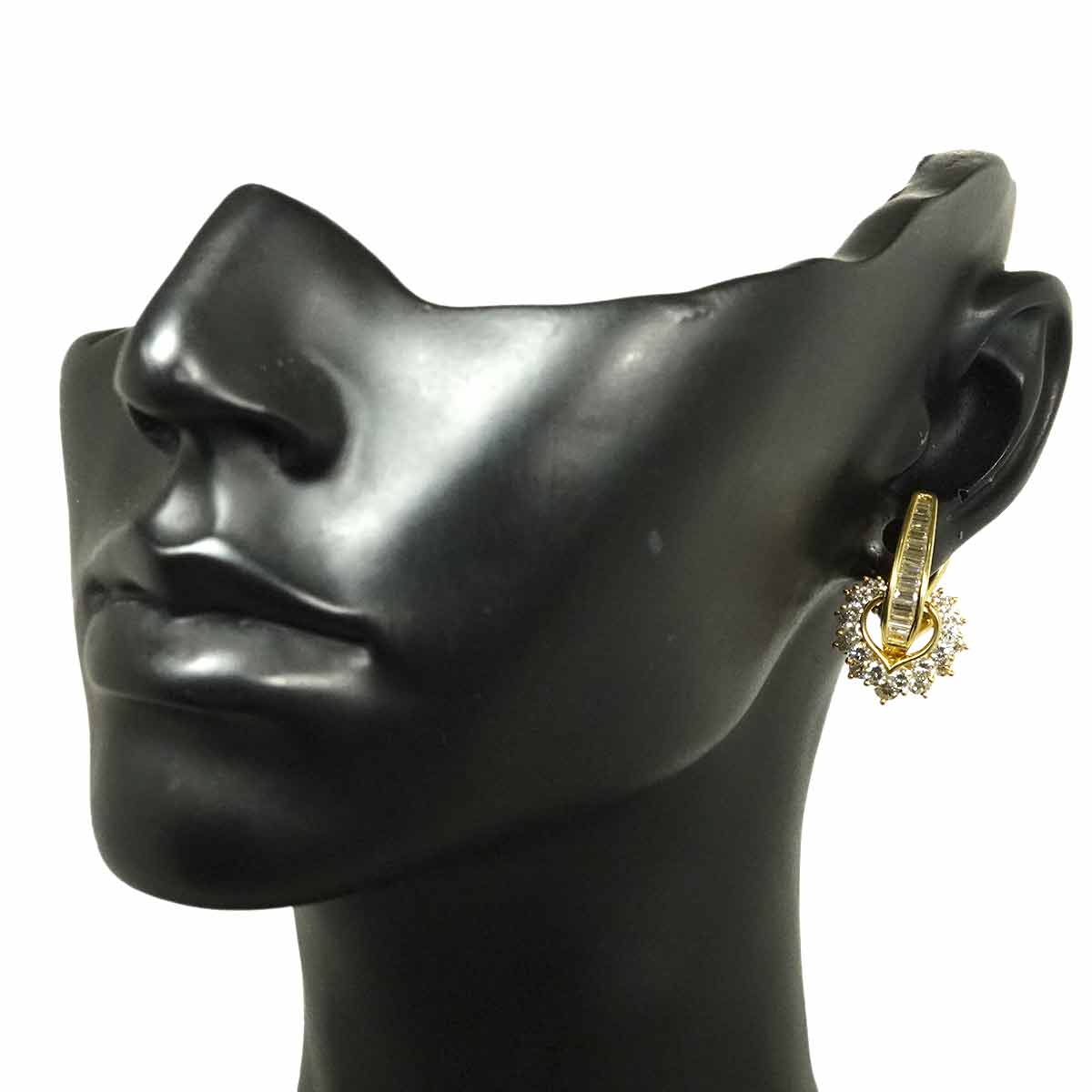 Diamond Earrings 18K Yellow Gold 750